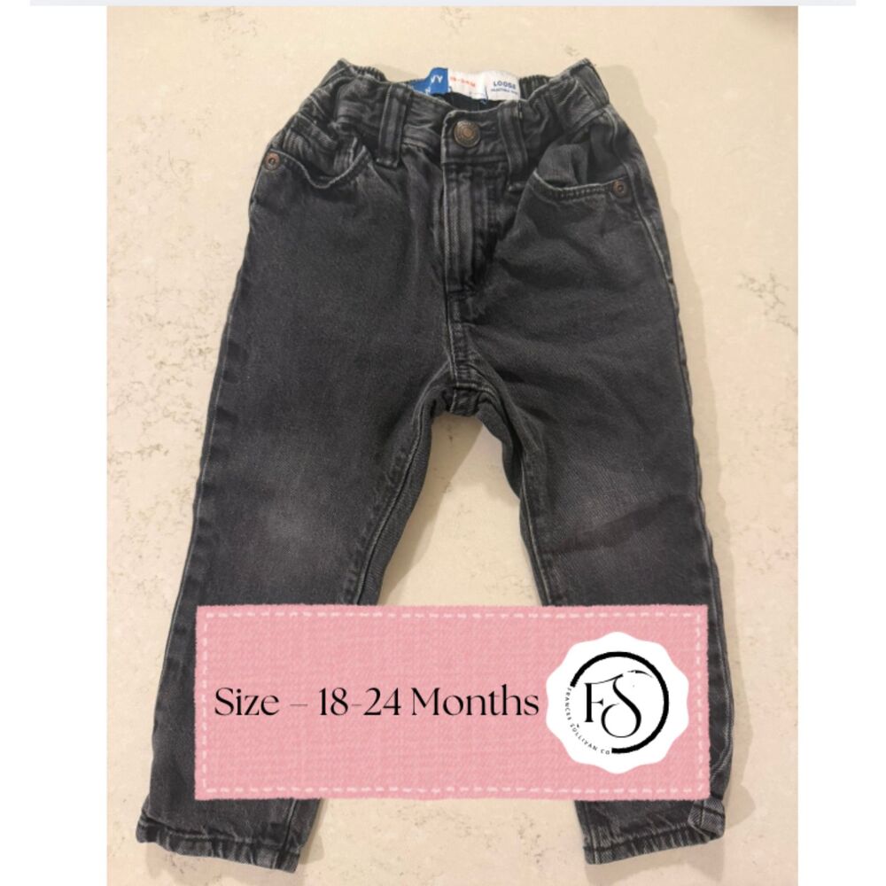 Old Navy Loose-Fit Dark Wash Jeans, 18–24 Months